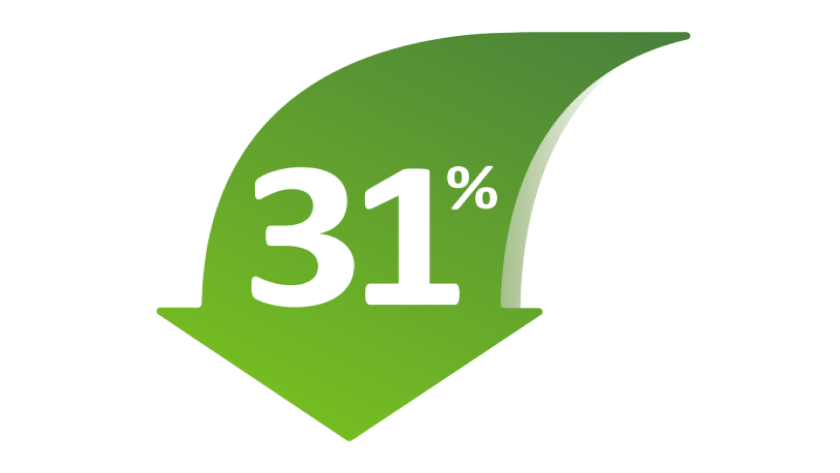 31% reduction in exacerbations arrow icon