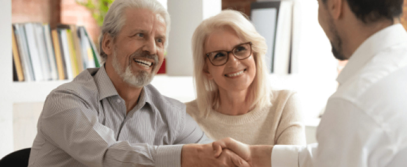 COPD patient shaking hand with a doctor